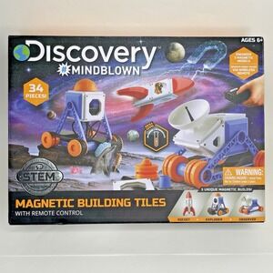 STEM Discovery 34 Pieces Magnetic Building Tiles w/ Remote Control‎ NIB Ages 6+